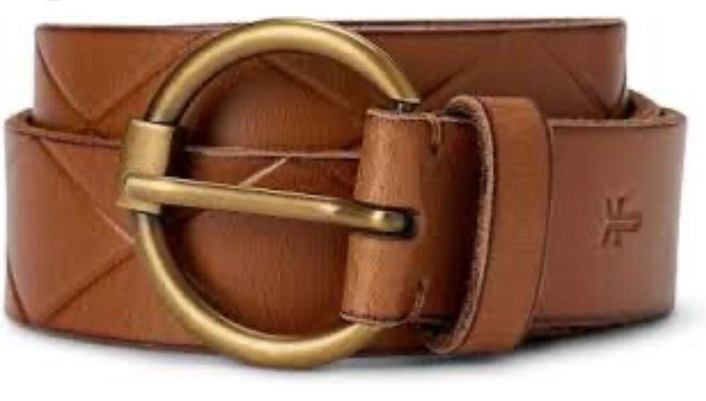 Frye Diamond Embossed Womens Leather Belt - M